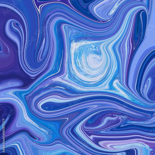Abstract swirling blue vortex with fluid movement. A mesmerizing spiral design with futuristic, cosmic, and dreamlike energy for creative projects.