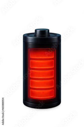Wallpaper Mural "High-Capacity Battery Icon with Green and Red Energy Levels, Transparent PNG, Illuminated by Vibrant Blue Rays" Torontodigital.ca