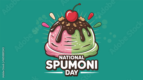 National Spumoni Day Ice Cream Cherry Topping Celebration