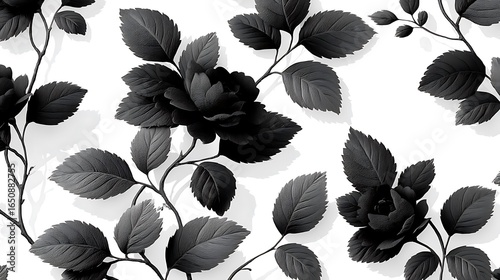 Black white foliage artistic high resolution background
