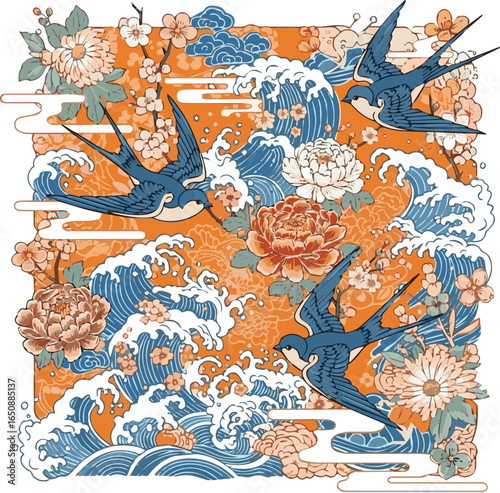 Create a kinds of deferent pattern, seamless, vector, flower, illustration, wallpaper, fish, cartoon, art, nature, floral, sea, decoration, design, vector art with white background.