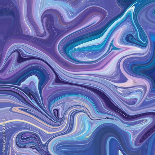Blue and violet fluid abstract marble background with artistic swirls. Great for creative projects, wallpapers, and digital art.