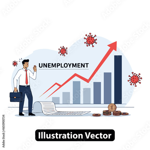 Unemployment Surge During Pandemic A Conceptual Illustration of Economic Crisis