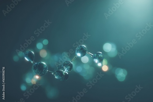3D illustration of the cortisol molecule with a glowing blue background, ideal for commercial, scientific, and medical content