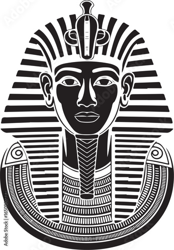 Ancient Egyptian Pharaoh Mask Iconic Symbol of History