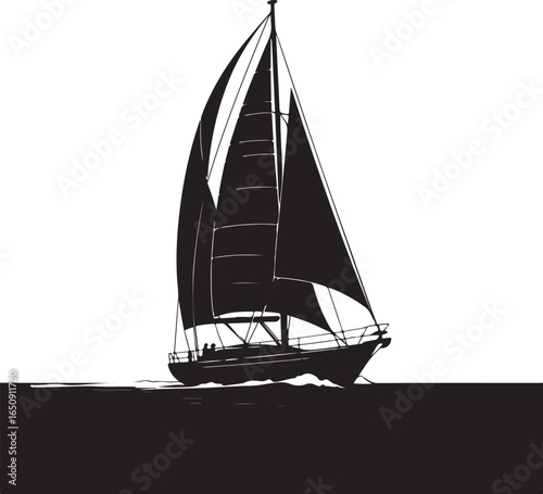 Sailing adventure on the open sea