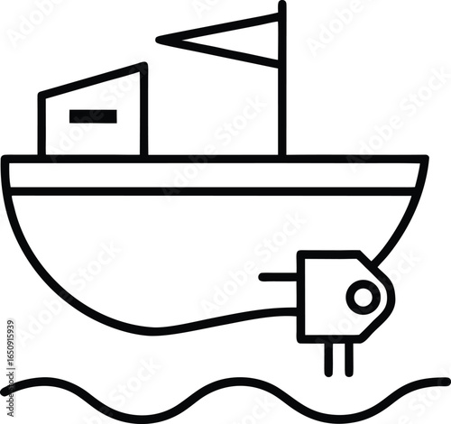 vector illustration of a computer mouse with plug