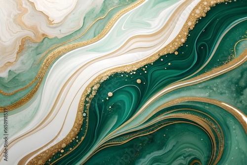 Elegant green marble texture background. Design illustration.