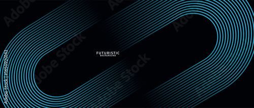 Blue abstract geometric background with circular line art, ideal for poster design, brochure templates, web banners, covers, and business presentations