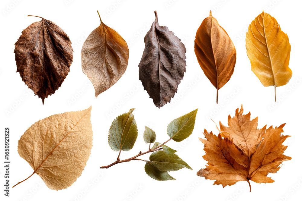 Obraz premium Various leaves in multiple shades and textures