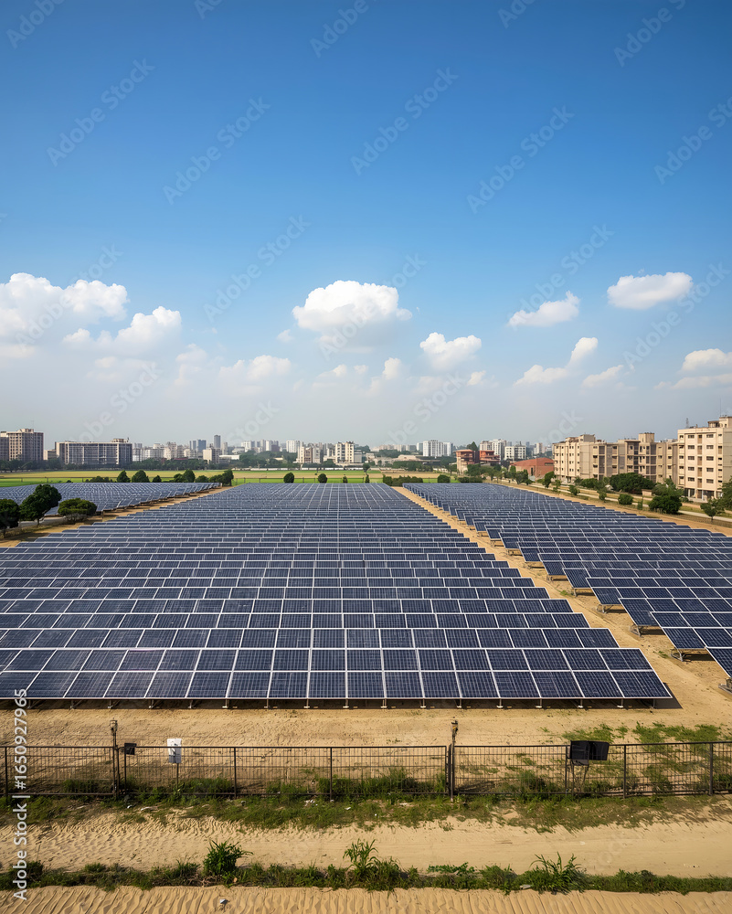 solar panels on a field solar panels on a field