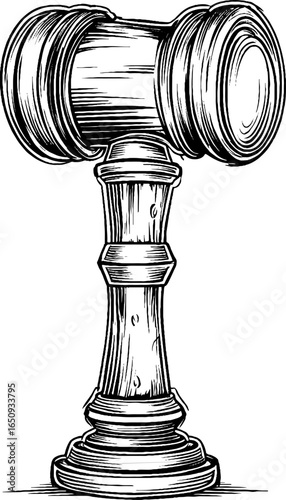 Vintage engraved muddler illustration - retro hand drawn design for barware enthusiasts