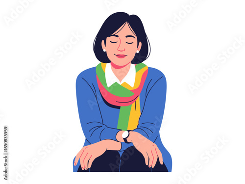 Meditation in Serenity: An illustration captures the tranquility of a person absorbed in meditation, radiating peace and self-awareness.