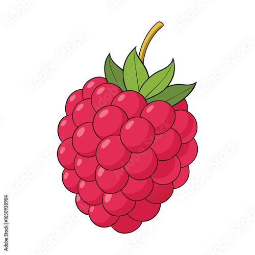Juicy, ripe raspberries nestled among vibrant green leaves, bursting with natural sweetness and fresh summer flavor, perfect for a healthy snack or dessert.
