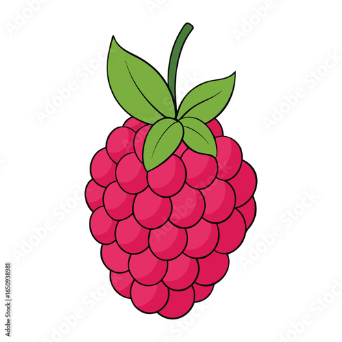 Juicy, ripe raspberries nestled among vibrant green leaves, bursting with natural sweetness and fresh summer flavor, perfect for a healthy snack or dessert.
