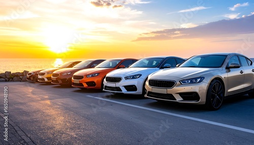 Sunset Luxury Cars Coastal Drive.