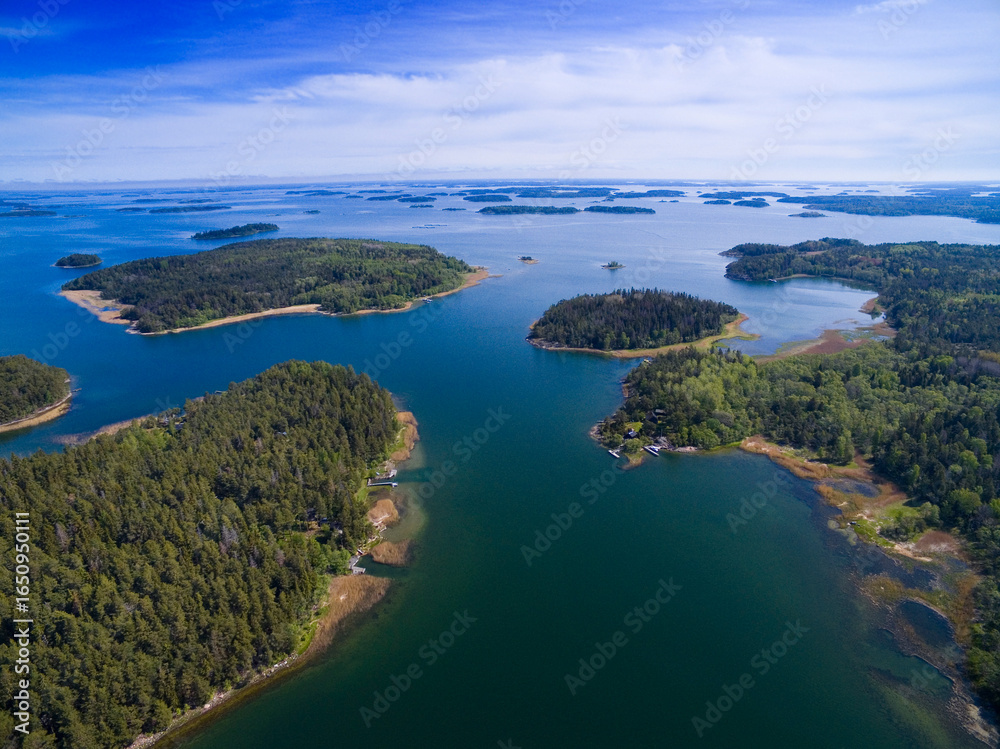 Fototapeta premium Turku Archipelago consisting of over 20,000 almost untouched islands, Finland