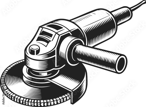 Angle grinder, rotary tool, metalworking equipment, grinding device for construction and fabrication