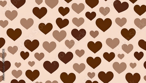 Brown hearts pattern