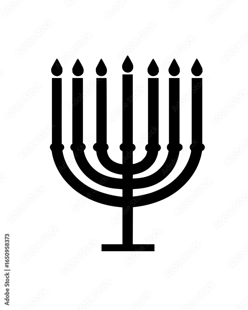 Vector art of classic menorah a symbol of hanukkah, featuring seven candles in a traditional jewish design, representing the festival of lights and religious heritage Vector art of classic menorah a symbol of hanukkah, featuring seven candles in a traditional jewish design, representing the festival of lights and religious heritage