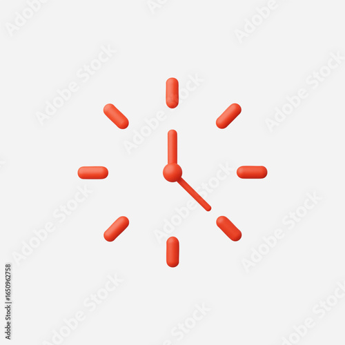 3d Realistic Clock or Reminder icon vector Illustration