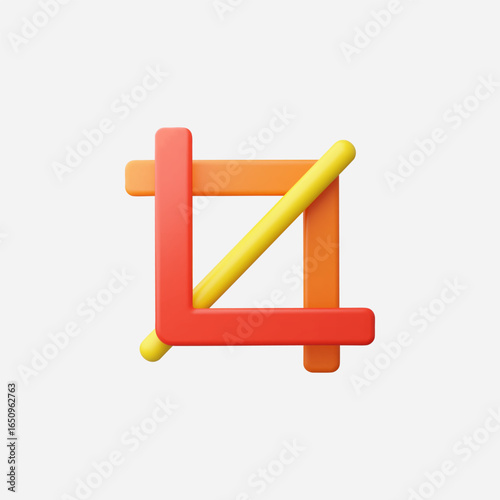3d Realistic Crop icon vector Illustration