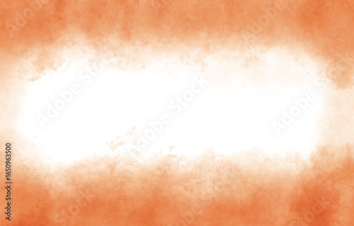 水彩で描いたオレンジ色のフレーム背景　Adobe Illustrator Artwork