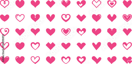 Red Heart Pattern Vector – Love, Romance, Valentine, Wedding, Background, Seamless, Cute, Symbol, Romantic, Shape, Passion, Illustration, Abstract, Icon, Design, Pattern, Decorative, Celebration