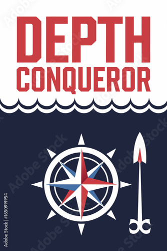 Harpunenfischen Vektor Poster – Typografie Ozean Design