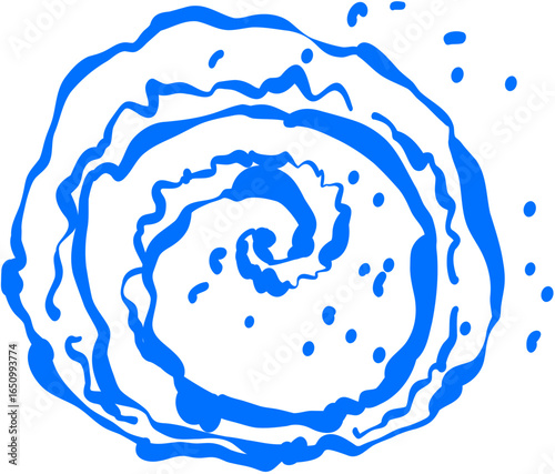 Swirled pastry with golden crust