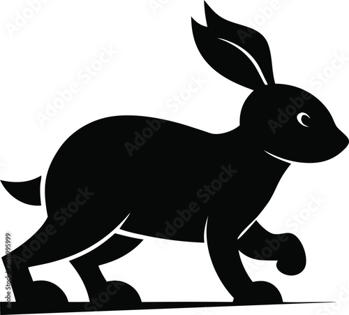 Silhouette of a rabbit in a race competition