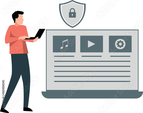 Image illustrating strategies to safeguard a website from hacking threats and vulnerabilities.