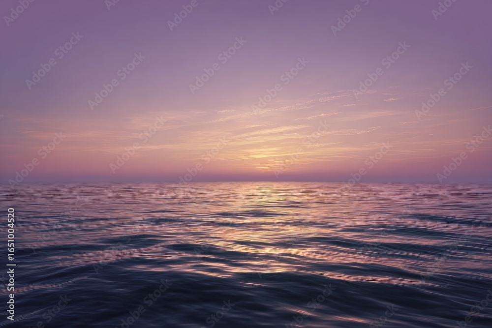Fototapeta premium Blurry sunset over a calm sea