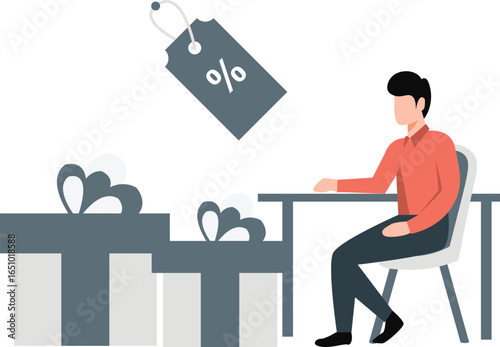 Man selling his gifts
