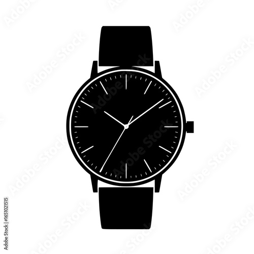 Modern black wristwatch design showcasing minimalistic style and elegant simplicity for fashion enthusiasts