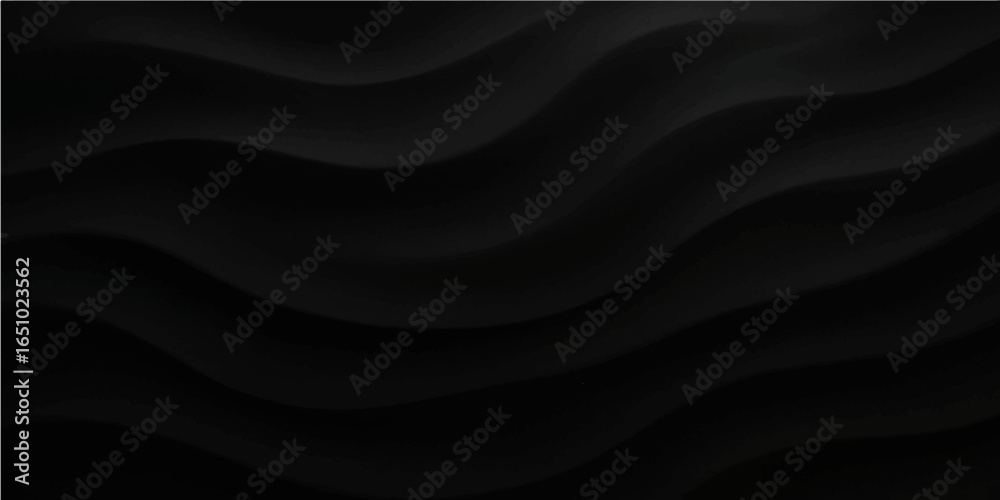 Obraz premium Black satin and silk fabric background with smooth flowing texture and luxury design