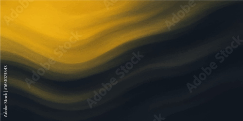 Abstract yellow wavy background with flowing lines and smooth texture