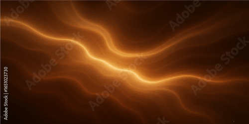 Golden abstract background with flowing waves and silk texture design