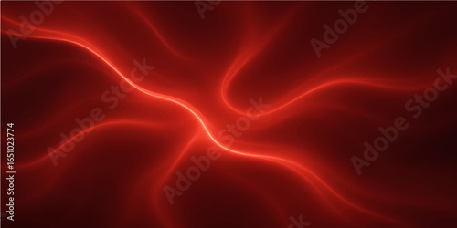 Red silk and satin background with flowing smooth texture and elegant abstract design