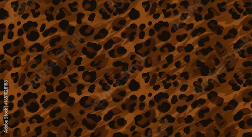 A Leopard Print Pattern In Brown And Black