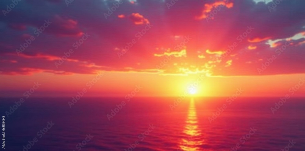 Obraz premium Warm sunset backdrop, vibrant rainbow iridescence glows , optical, design, nature