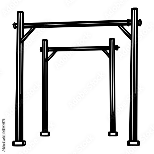 Pull up bar silhouette vector illustration for exercise