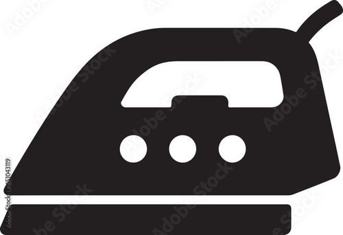 Iron silhouette vector for home appliance, laundry, and modern household chore graphic illustrations.