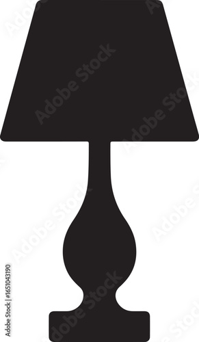 Lamp silhouette vector for home decor, lighting, interior design, and modern graphic illustrations.