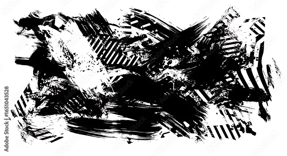 Obraz premium Abstract Brush Strokes Vector