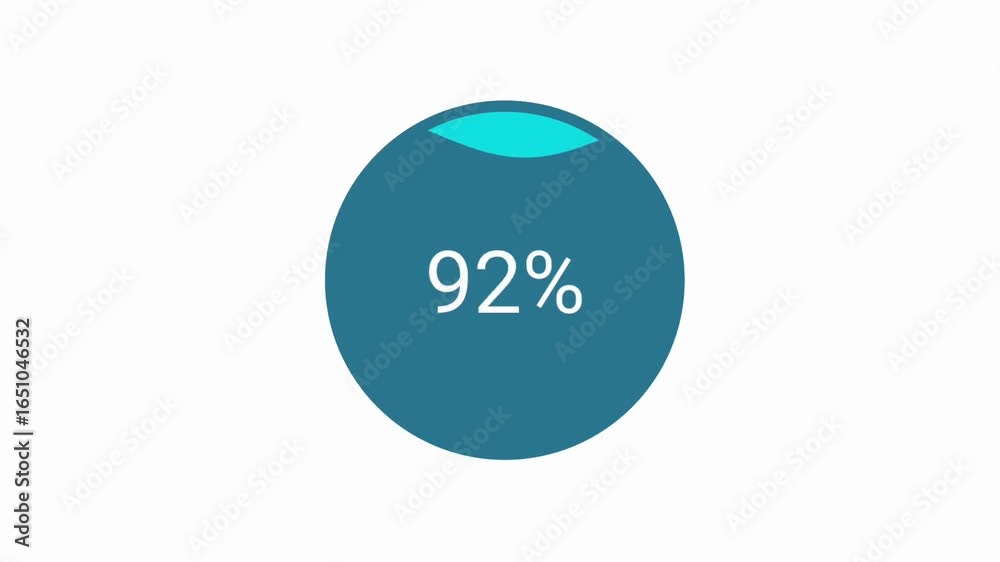 Animated circular progress bar with smooth wave effect, ideal for user ...