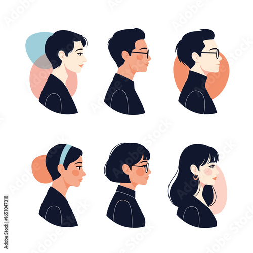 Diverse professional people profiles showcase modern business and individualism