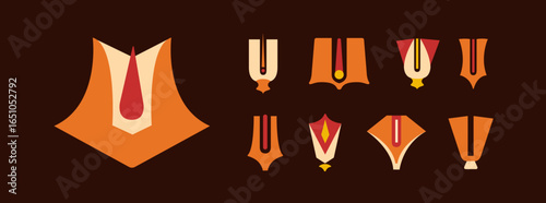 Sanatan Dharma Tilak Artwork Collection of Spiritual Forehead Marks
