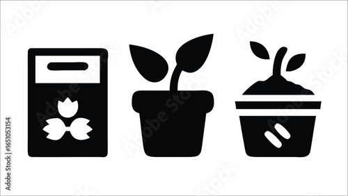 Recycle bin icon vector illustration with recycling symbol and nature inspired design elements