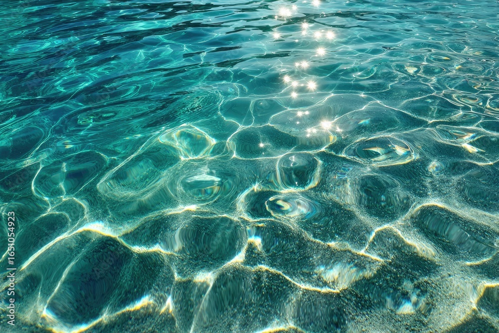 Obraz premium Rippled turquoise water surface (1)